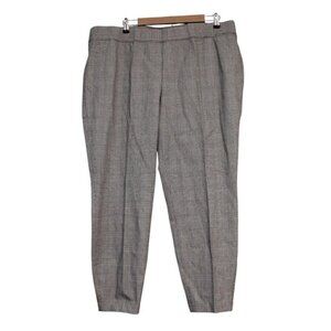 NWT Talbots Pull On Dress Pants 20W Skinny Ankle Plaid Business Career Stretch